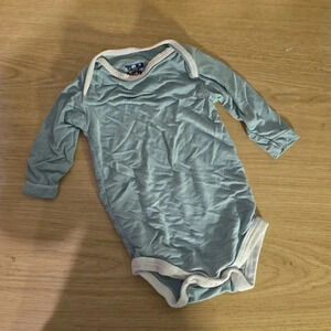 Kickee Pants Blue Long Sleeve Baby Onsie 3-6M